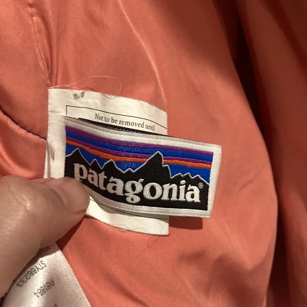 Patagonia Kids Puffer Jacket - Navy with Pink Accents - Picture 10 of 11
